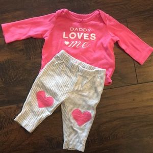 Carter’s baby girl set Daddy loves me